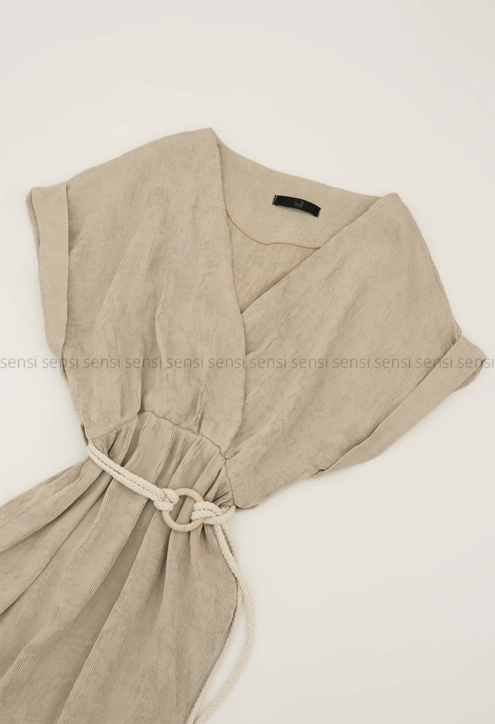 پیراهن ضربدری کمرکنفی کد1005343